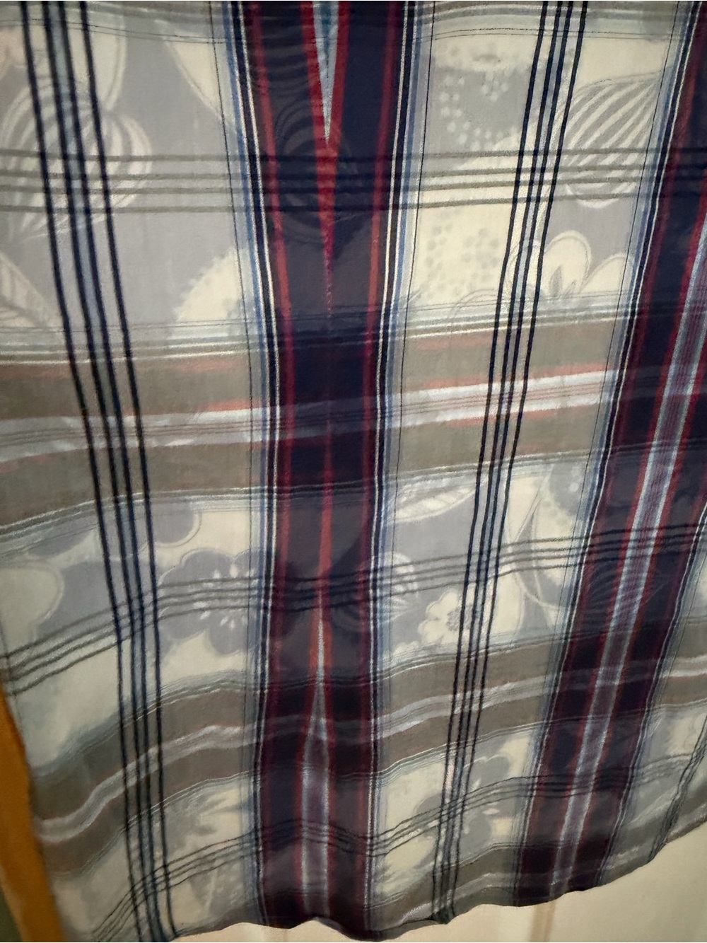 Desigual Men's Plaid Button-Up Shirt in Blue, Gray & Red - Picture 9 of 9